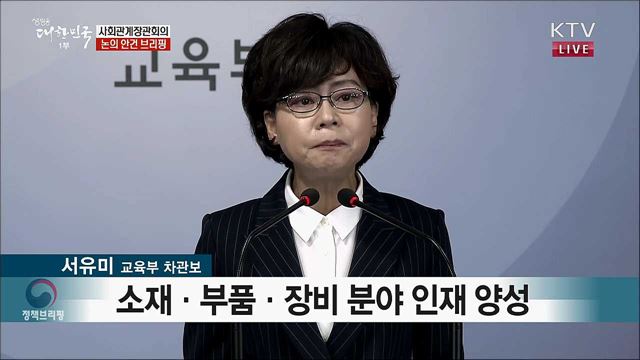 사회관계장관회의 논의 안건 브리핑