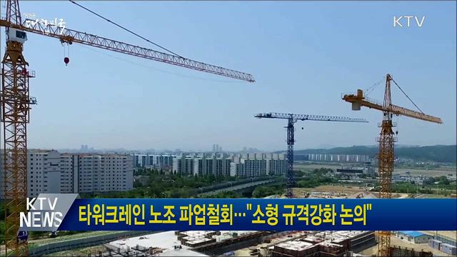 타워크레인 노조 파업철회···"소형 규격강화 논의"