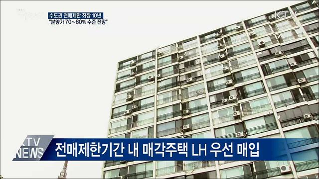 전매제한 최장 10년···"분양가 70∼80% 수준 전망"