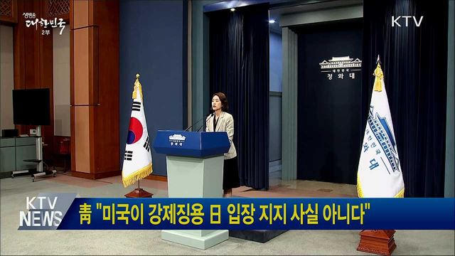 靑 "미국이 강제징용 日 입장 지지 사실 아니다"