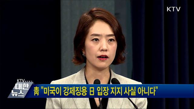 靑 "미국이 강제징용 日 입장 지지 사실 아니다"