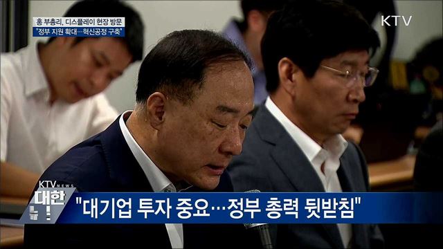 홍 부총리 "디스플레이 혁신공정 플랫폼 구축 지원"
