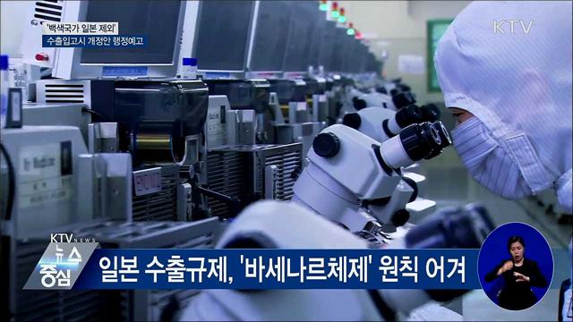 '백색국가 日 제외' 고시 행정예고···다음 달 시행