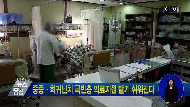 중증·희귀난치 극빈층 의료지원 받기 쉬워진다