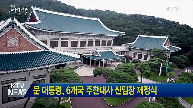 문 대통령, 6개국 주한대사 신임장 제정식