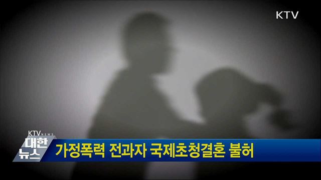 가정폭력 전과자 국제초청결혼 불허