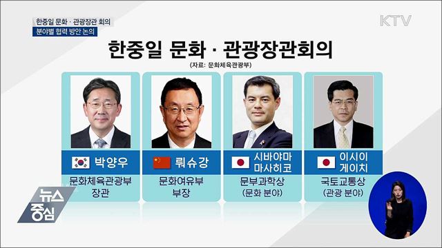 한중일 문화·관광장관 회의 개최···협력 방안 논의