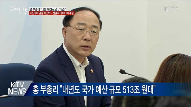 홍 부총리 "내년 예산 513조 원 수준 편성"