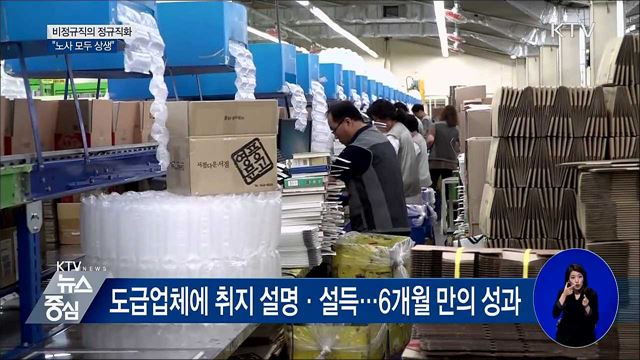 비정규직의 정규직화···"노사 모두 상생"