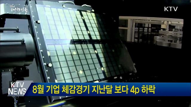 8월 기업 체감경기 지난달 보다 4p 하락