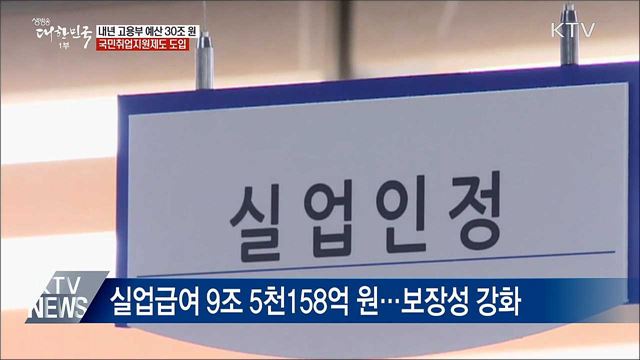 내년 고용부 예산 30조···국민취업지원제도 시행