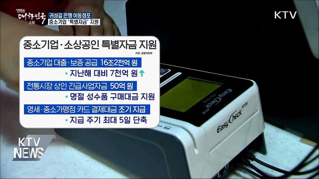 귀성길 은행 이동점포···중소기업 '특별자금' 지원