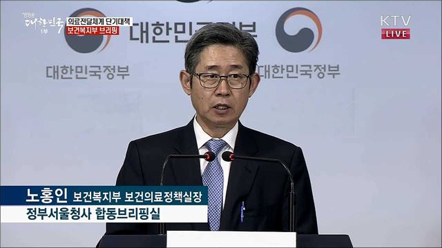 의료전달체계 단기대책 보건복지부 브리핑 
