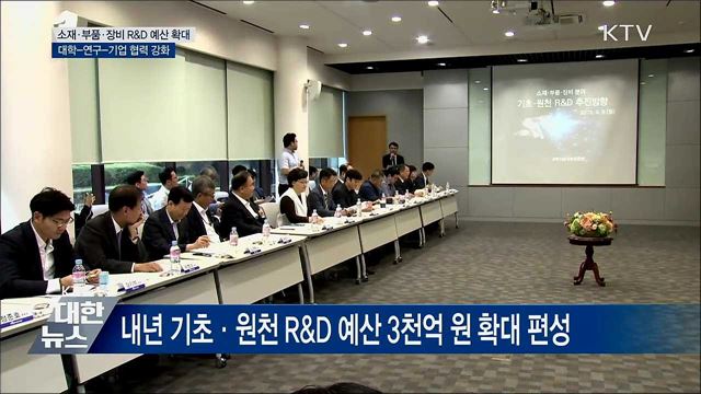소재·부품·장비 R&D 예산 확대···산학연 협력 강화