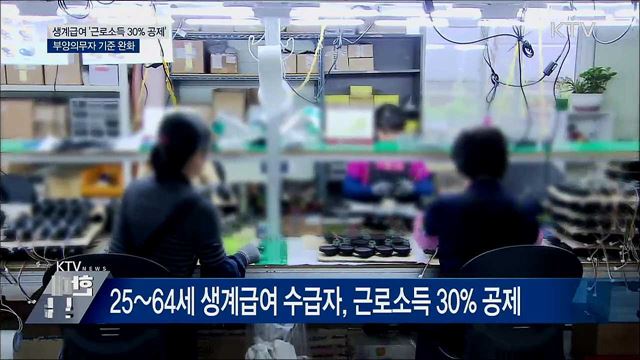 생계급여 '근로소득 30% 공제'···부양의무자 기준 완화