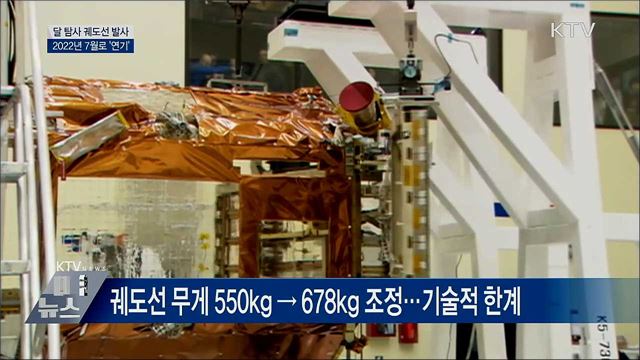 달 궤도선 발사 2022년 7월···"궤도 수정"