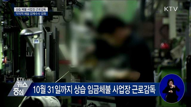 상습 임금체불 사업장 2천800여 곳 근로감독