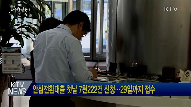 안심전환대출 첫날 7천222건 신청···29일까지 접수