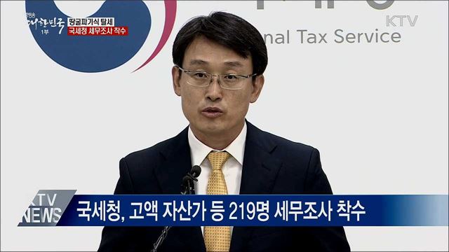 '땅굴파기식 탈세' 고액 자산가 219명 세무조사