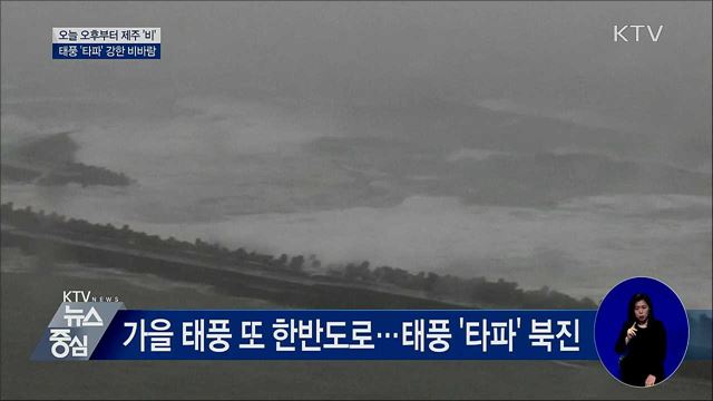 태풍 '타파' 강한 비바람···오늘 오후 제주 '비'