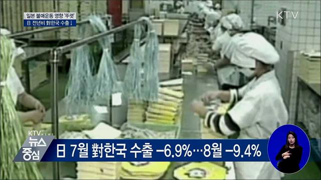일본 불매운동 영향···대 한국 수출↓