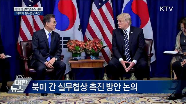 한미 정상회담···"비핵화 실무협상 촉진"