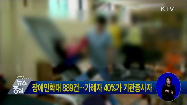장애인학대 889건···가해자 40%가 기관종사자