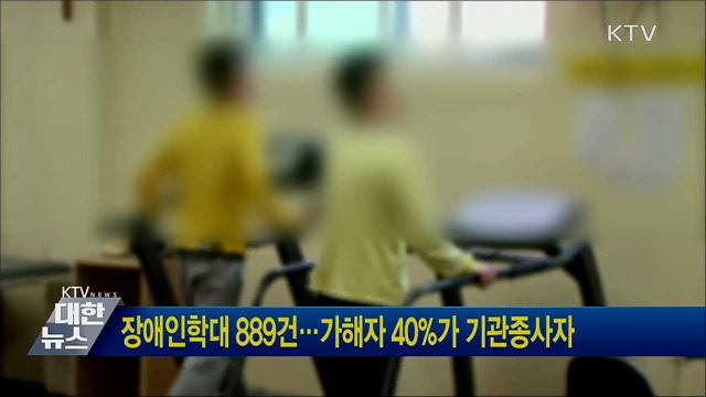 장애인학대 889건···가해자 40%가 기관종사자