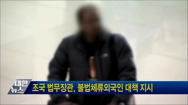조국 법무장관, 불법체류외국인 대책 지시
