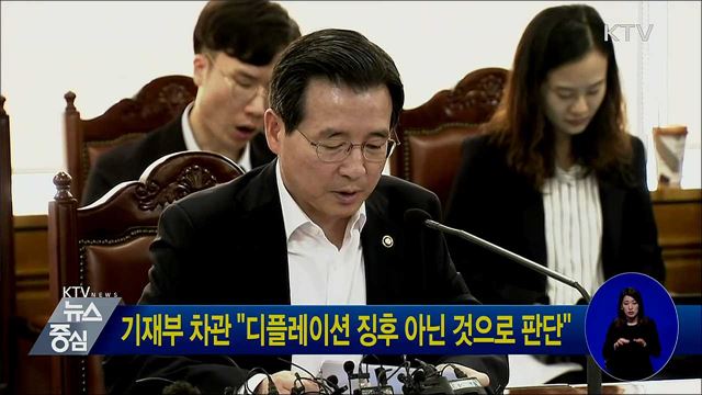 기재부 차관 "디플레이션 징후 아닌 것으로 판단"