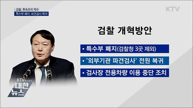 檢, 후속조치 착수···특수부 폐지·파견검사 복귀