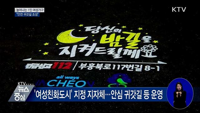 늘어나는 1인 여성가구···"안전 귀갓길 조성"