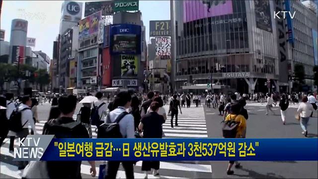 "일본여행 급감···日 생산유발효과 3천537억원 감소"