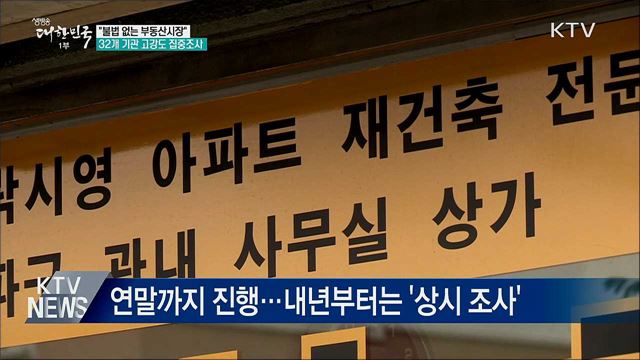 "불법 없는 부동산시장"···고강도 집중조사