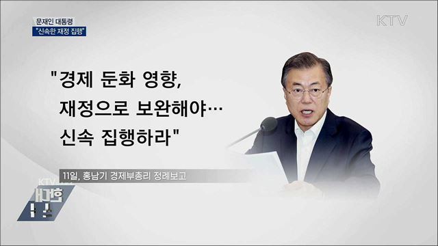 문 대통령 "신속한 재정 집행" 주문