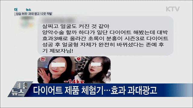 '효과 부풀리고 댓글 조작하고'···허위광고 12곳 적발