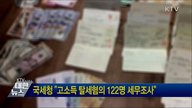 국세청 "고소득 탈세혐의 122명 세무조사"