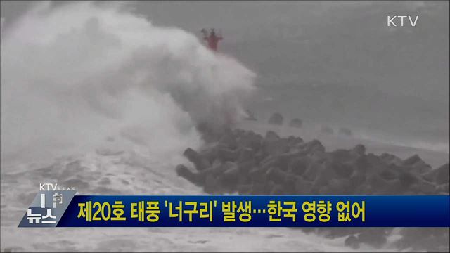 제20호 태풍 '너구리' 발생···한국 영향 없어