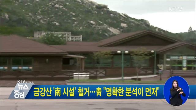 금강산 '南 시설' 철거···靑 "명확한 분석이 먼저"