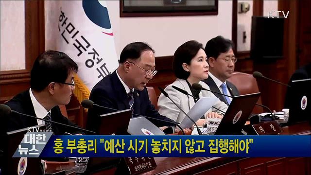 홍 부총리 "예산 시기 놓치지 않고 집행해야"
