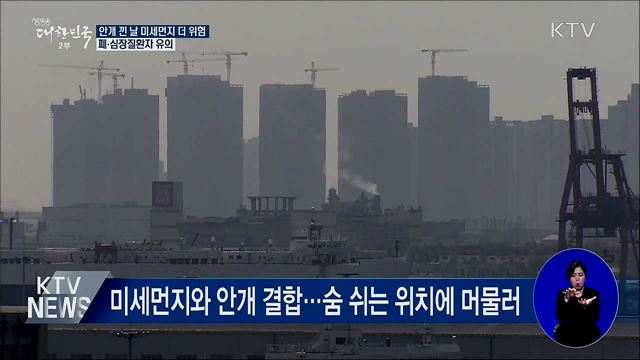 "안개 낀 날 미세먼지 더 위험···폐·심장질환 유의"