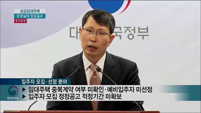 공공임대주택 운영실태 점검결과