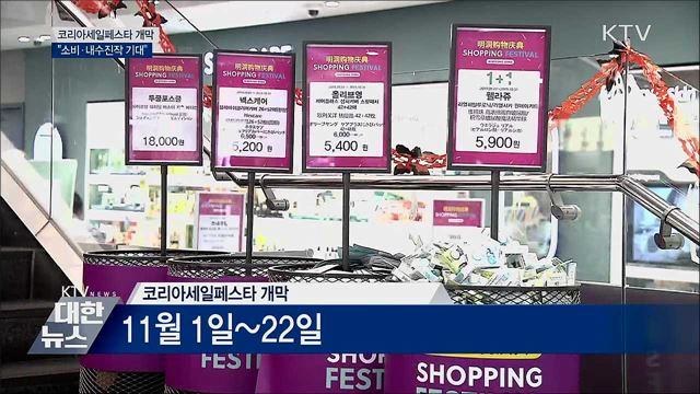 코리아세일페스타 개막···"소비·내수진작 기대"