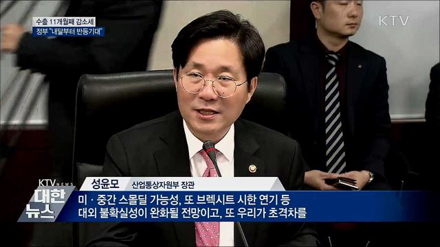 수출 11개월째 감소세···"다음 달부터 반등 기대"