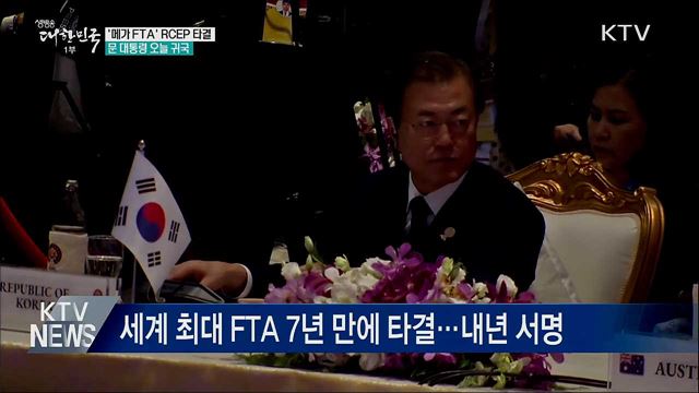 '메가 FTA' RCEP 타결···문 대통령 오늘 귀국