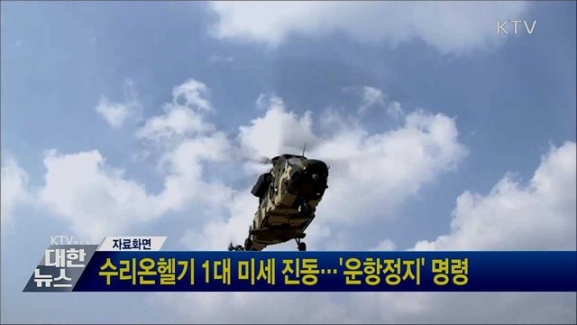 수리온헬기 1대 미세 진동···'운항정지' 명령