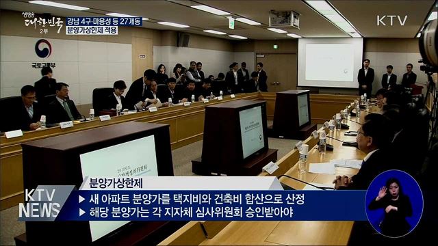 강남 4구·마용성 등 27개동 분양가상한제 적용