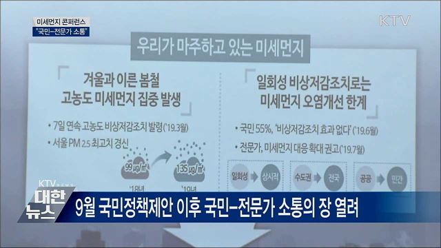 미세먼지, 국민이 묻고 전문가가 답하다