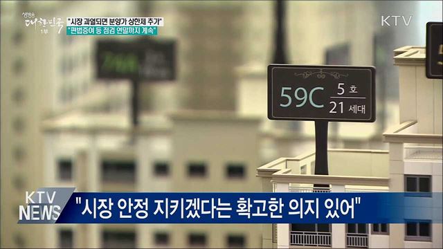"시장 불안하면 분양가 상한제 추가 검토"