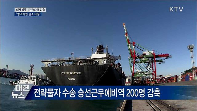 대체복무 1천300명 감축···"병역자원 감소 대응"